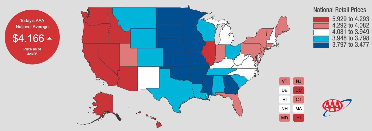 The top 10 U.S. states paying the most for gas - MarketSleek